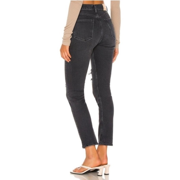 Citizens of Humanity Charlotte High Rise Straight Jeans in Happy Hour Black 23 - Picture 2 of 10